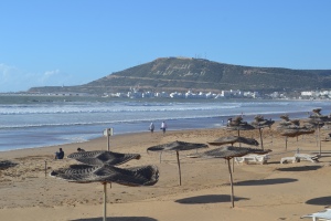The Kasbah from Agadir beach